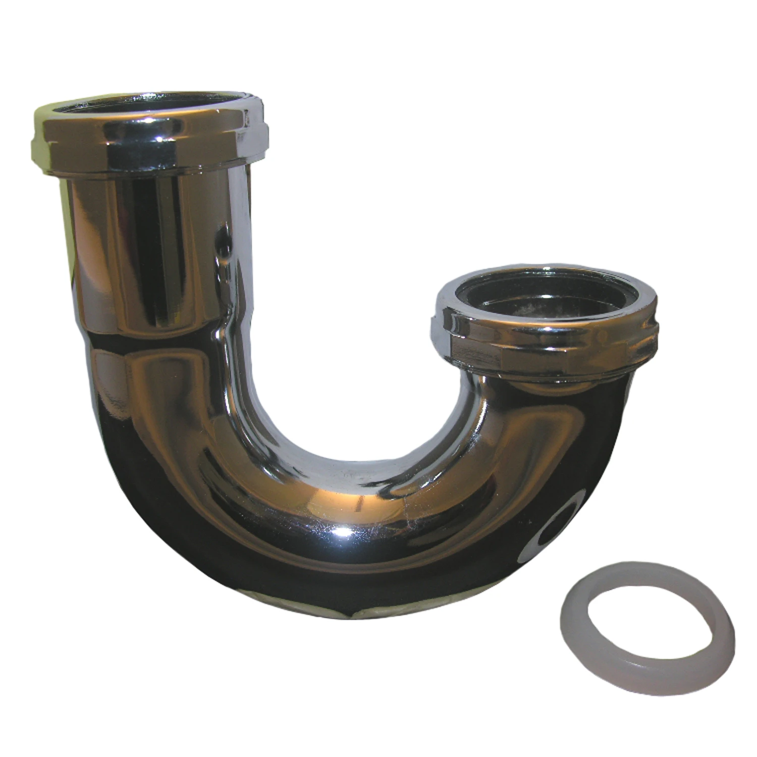 Kitchen Drain J-Bend, Chrome-Plated Brass, 1-1/2 In. O.D.