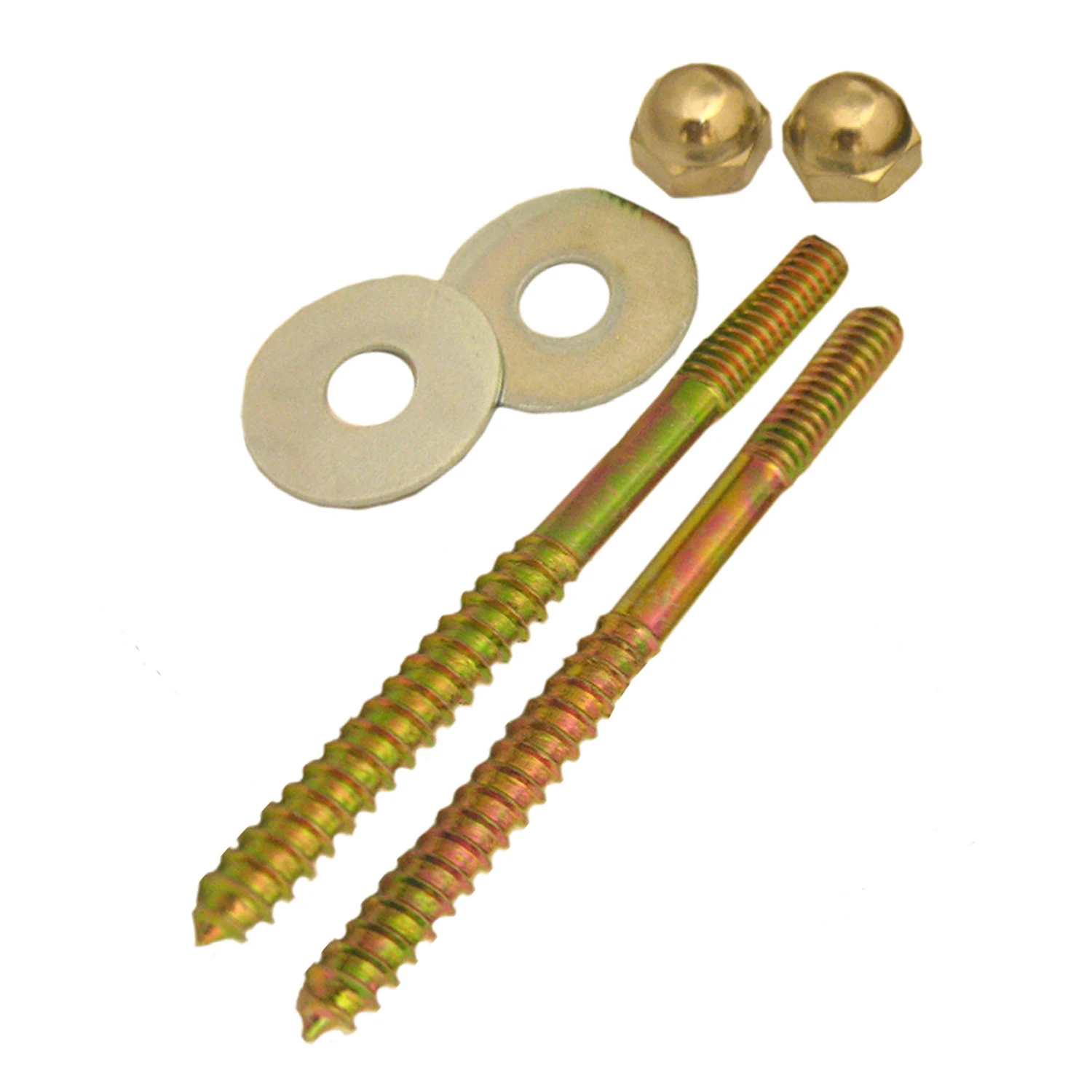 Toilet Closet Screw With Nuts & Washers, 1/4 x 3-1/2 In., Pair