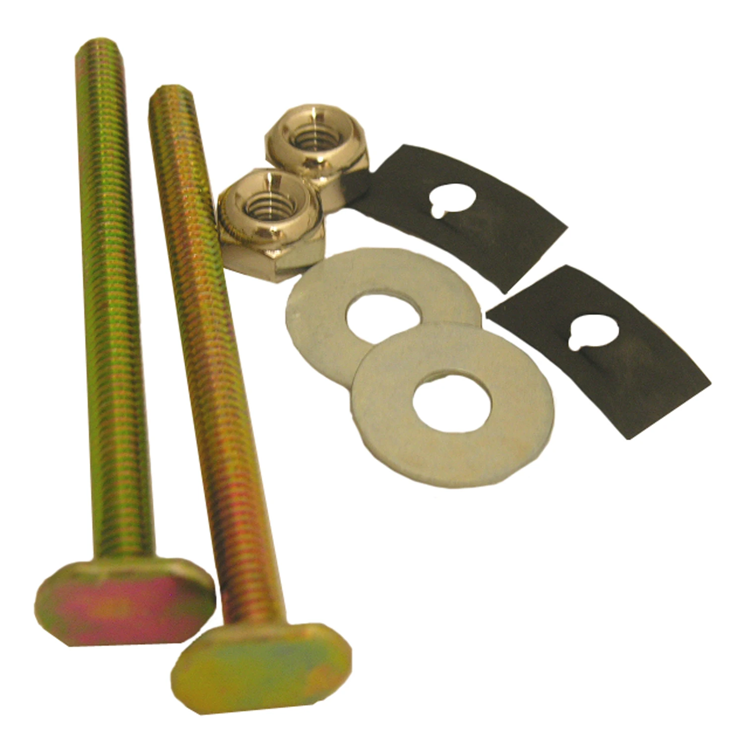 Solid Brass Toilet Bolts With Nuts And Washers, 0.25 x 3.25 In.