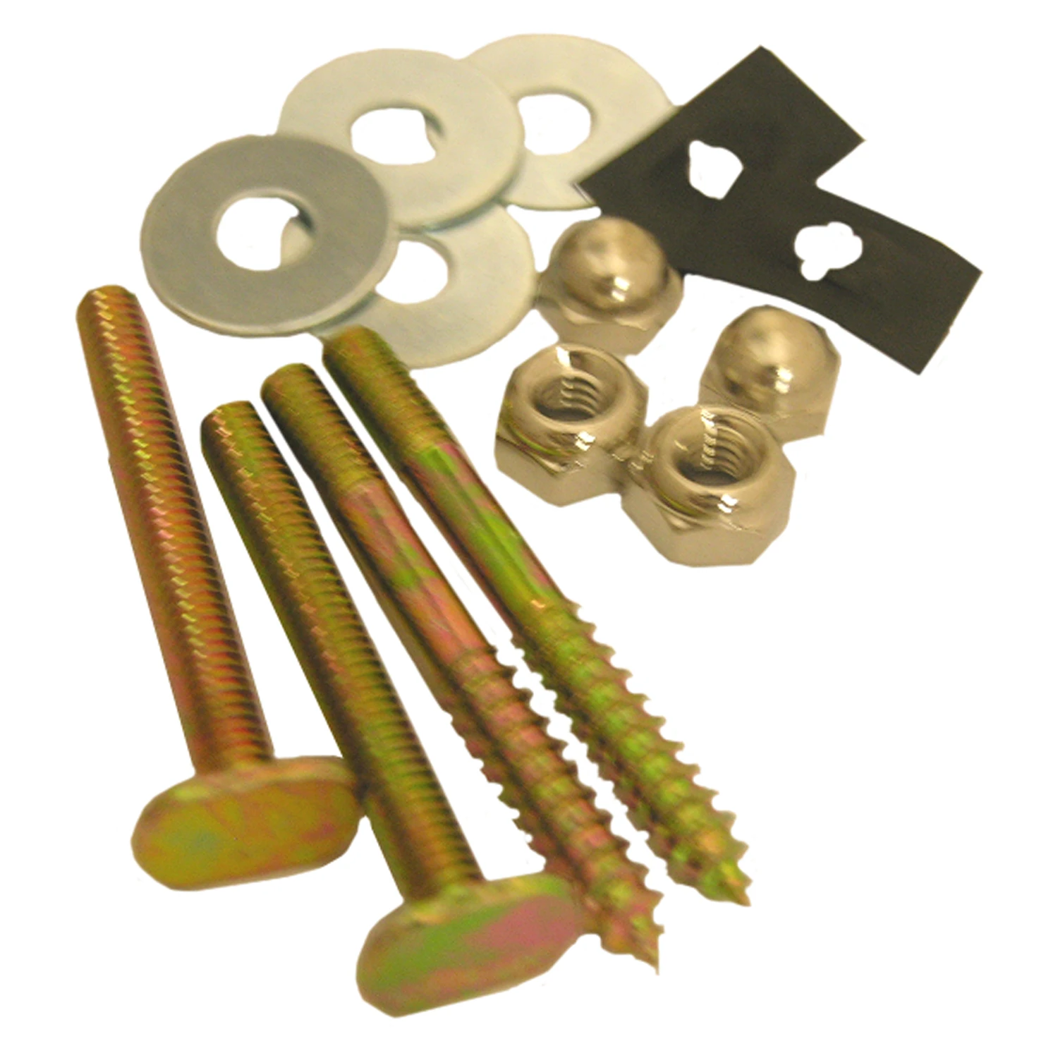 Toilet Closet Bolt & Screw Set, Brass-Plated