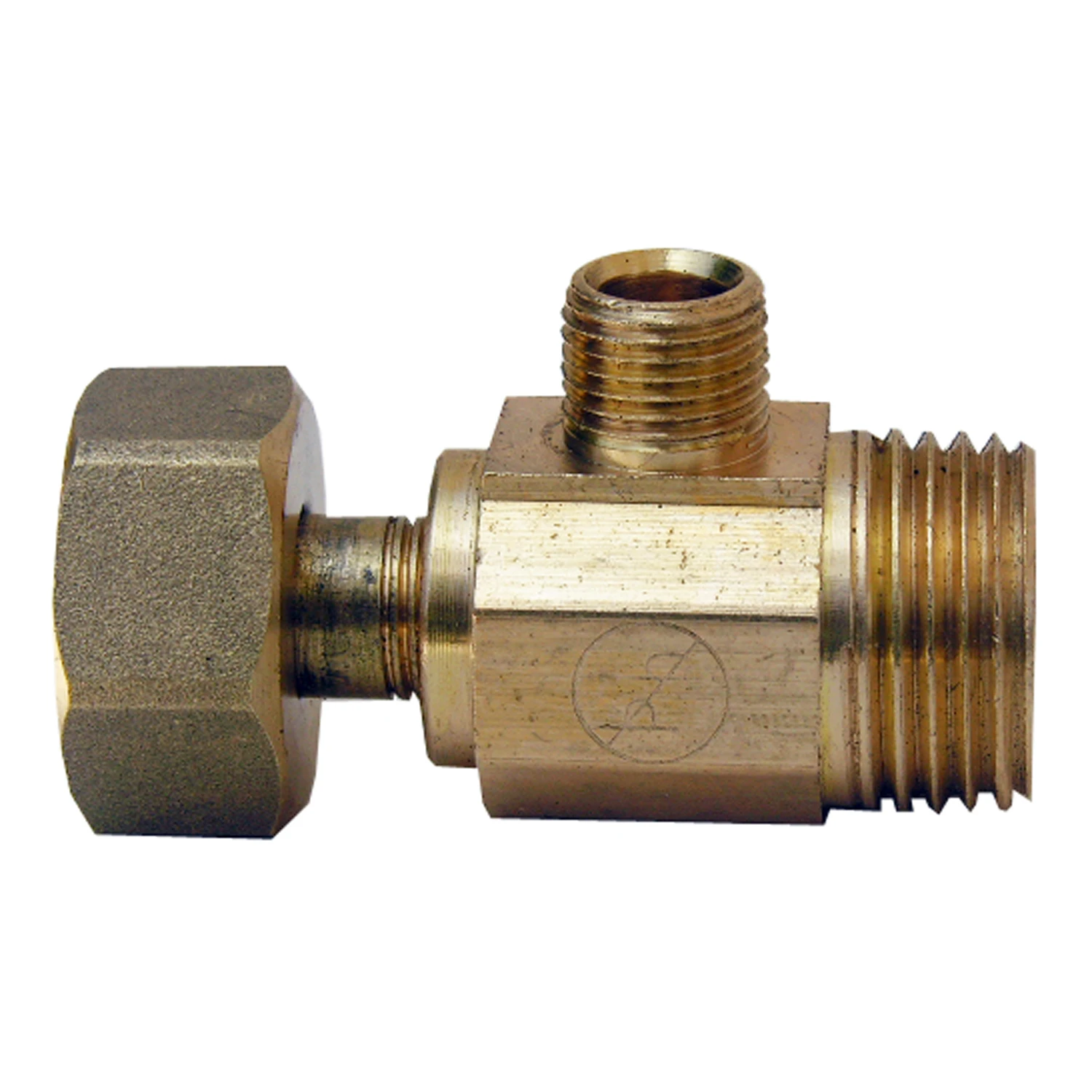 Lasco 1/2 In. IP Inlet x 1/2 In. IP Outlet x 1/4 In. C Outlet Brass Extender Tee
