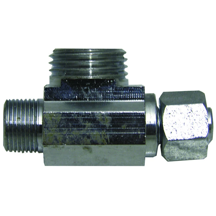 LASCO 06-9123 Angle Stop Adapter Tee for 3/8-Inch OD Compression x 3/8-Inch OD Compression x 1/2-Inch Slip Joint