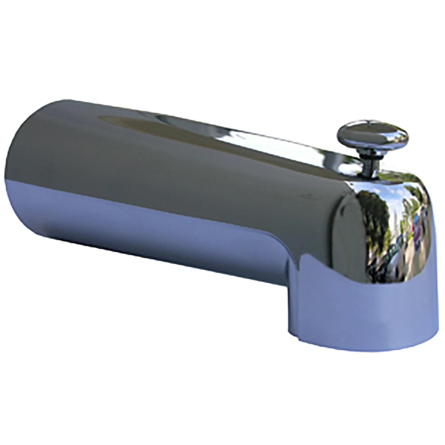 Lasco 7 In. Long Chrome Bathtub Spout with Diverter