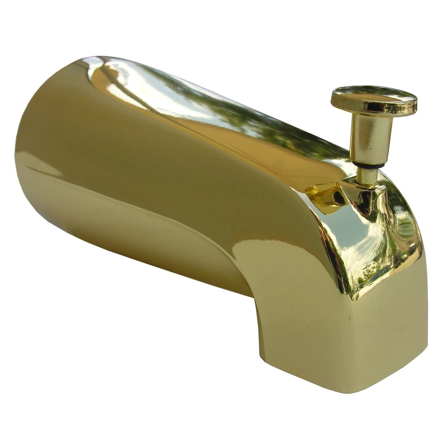 Bathtub Diverter Spout, Polished Brass