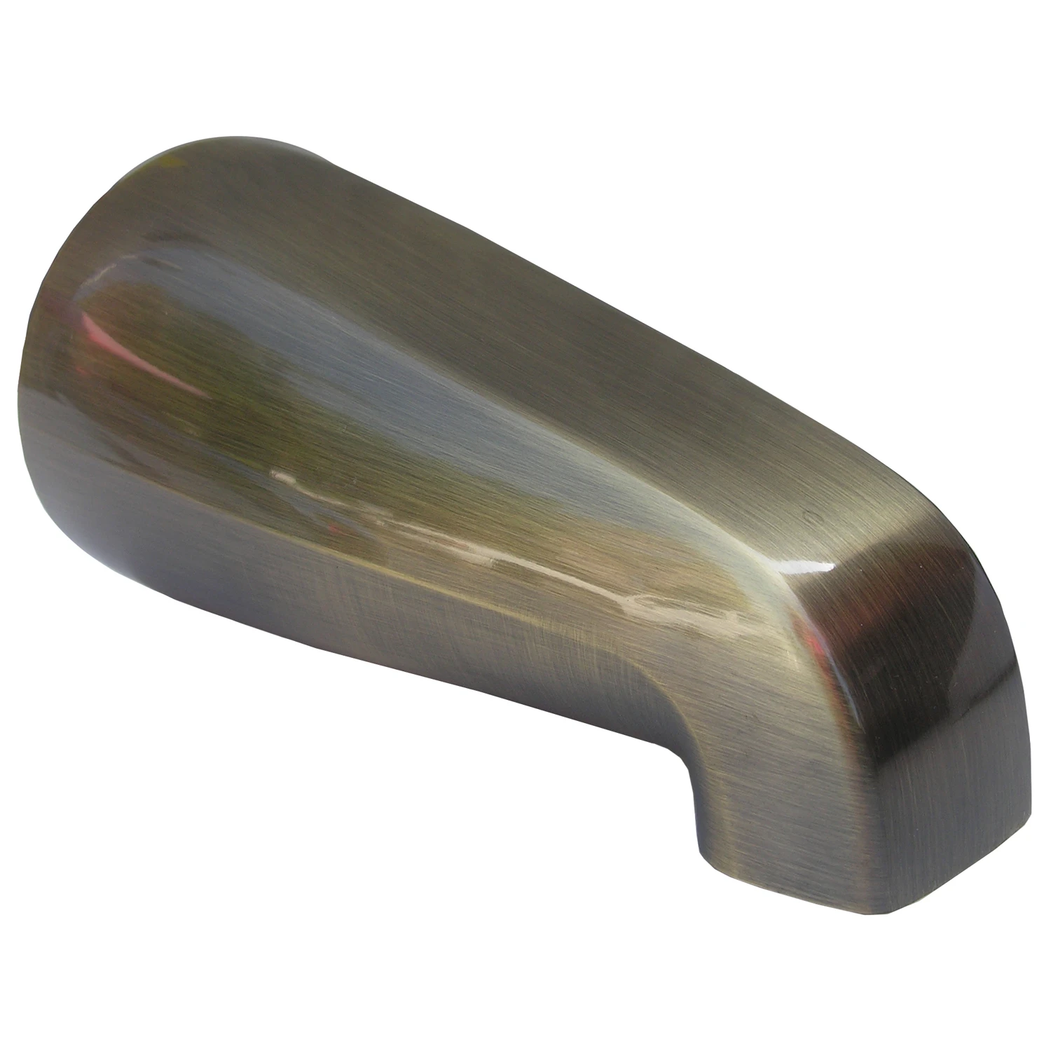 LASCO 08-1075 Bathtub Spout with Front 1/2-Inch Female Pipe Threads, Antique Brass Finish