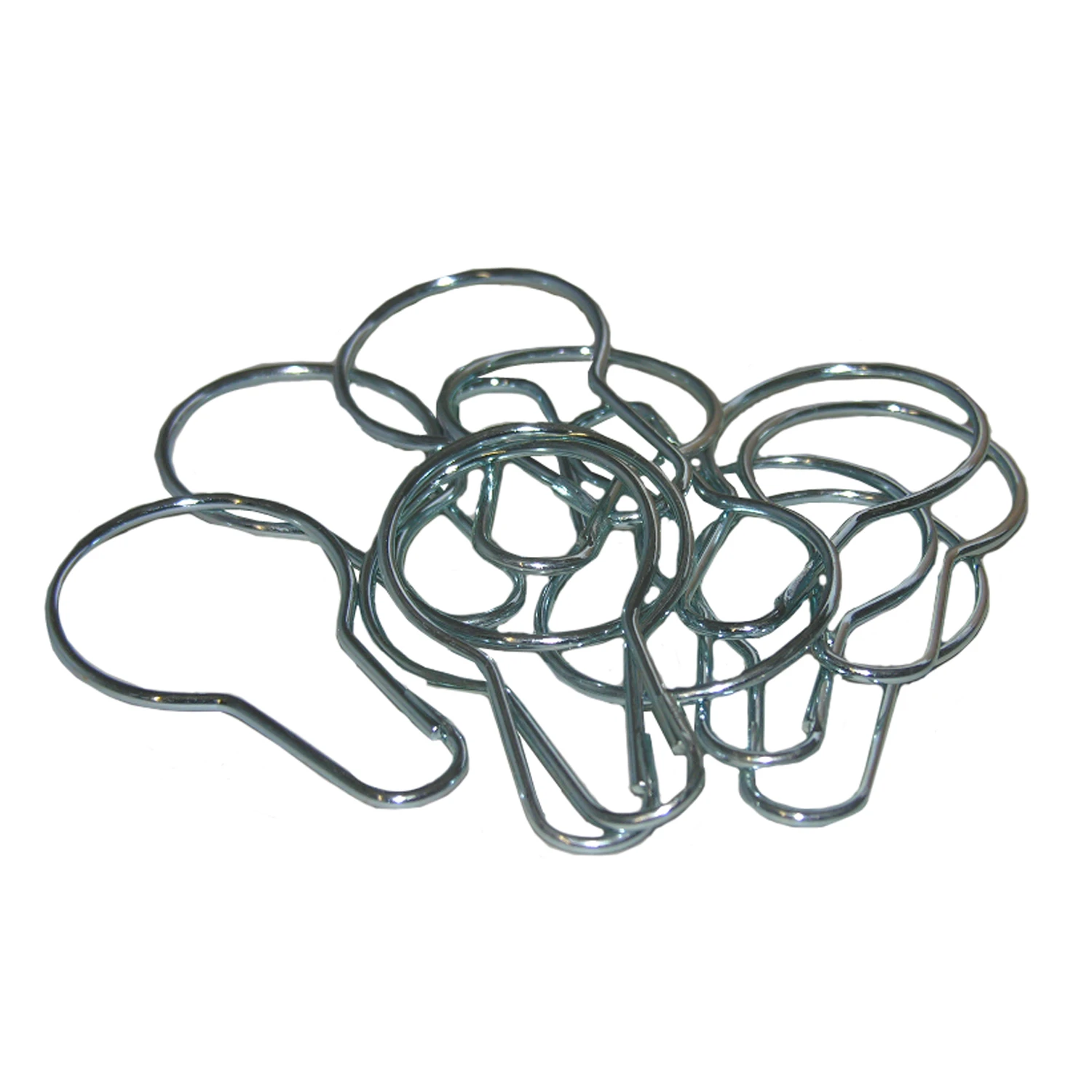 12-Piece Nickel-Plated Steel Shower Curtin Pins