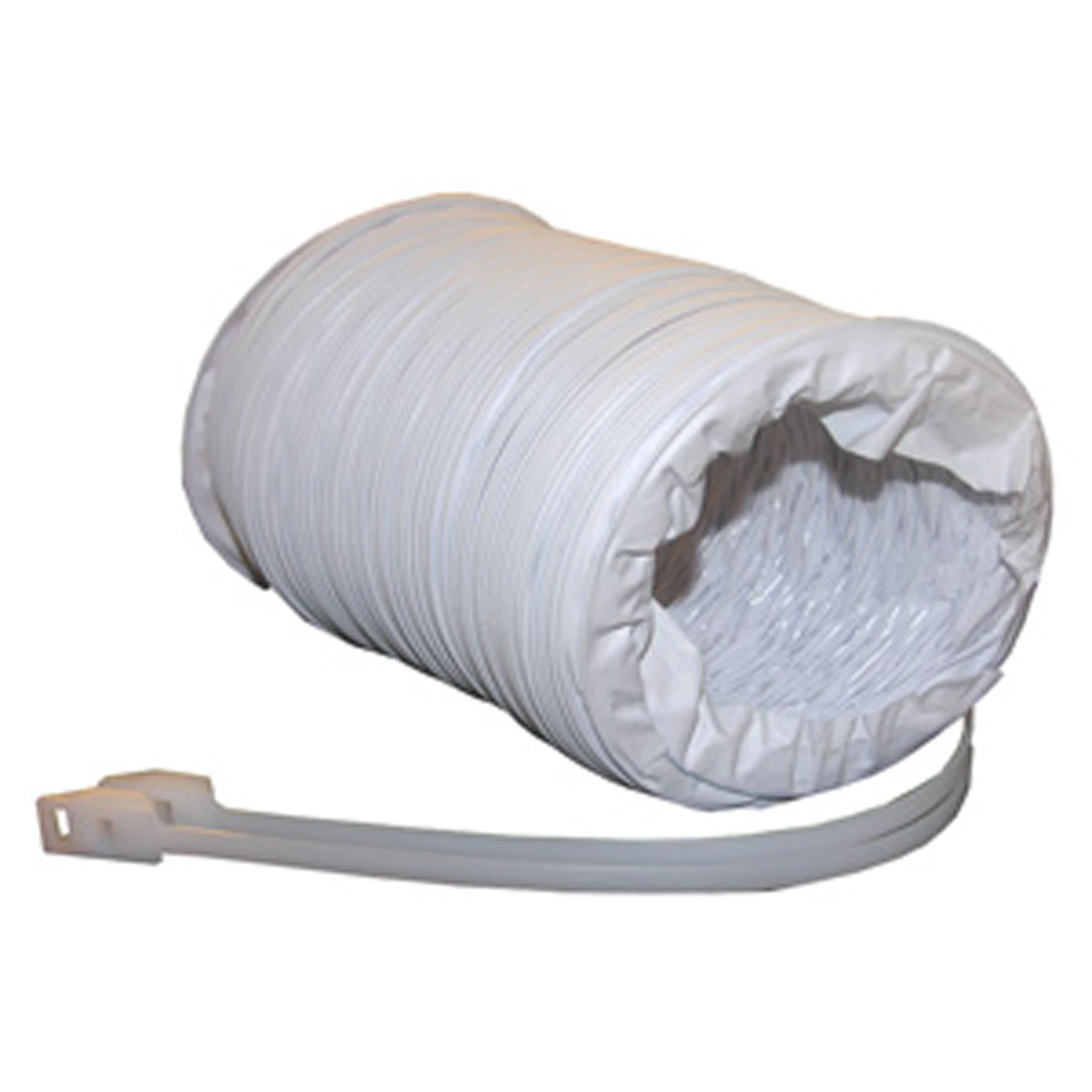 Flexible Hose, White, Vinyl, 4 In. x 50 Ft.