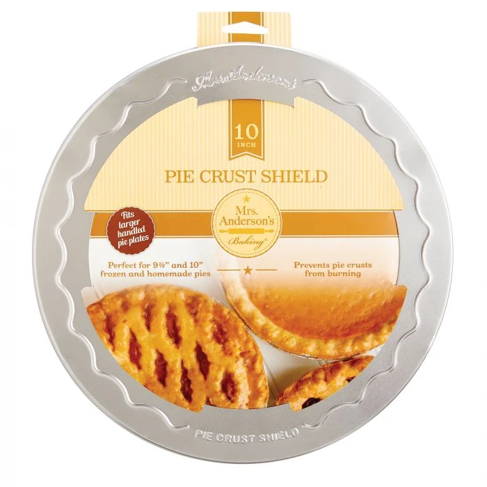 Mrs. Anderson's Baking Baking 10 in. L Pie Crust Shield Silver