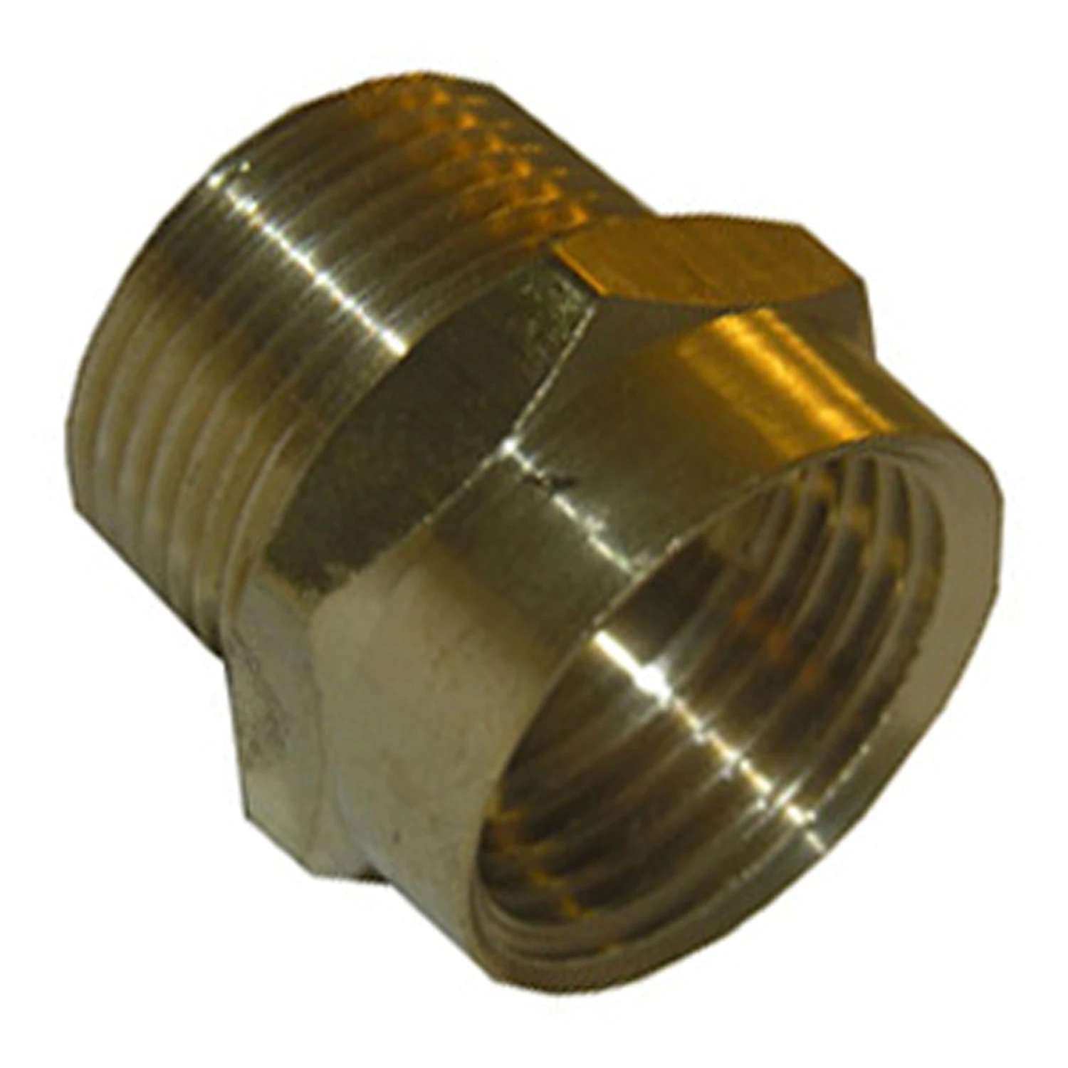 Garden Hose Brass Adapter, 3/4 FGH x 3/4 In. MPT