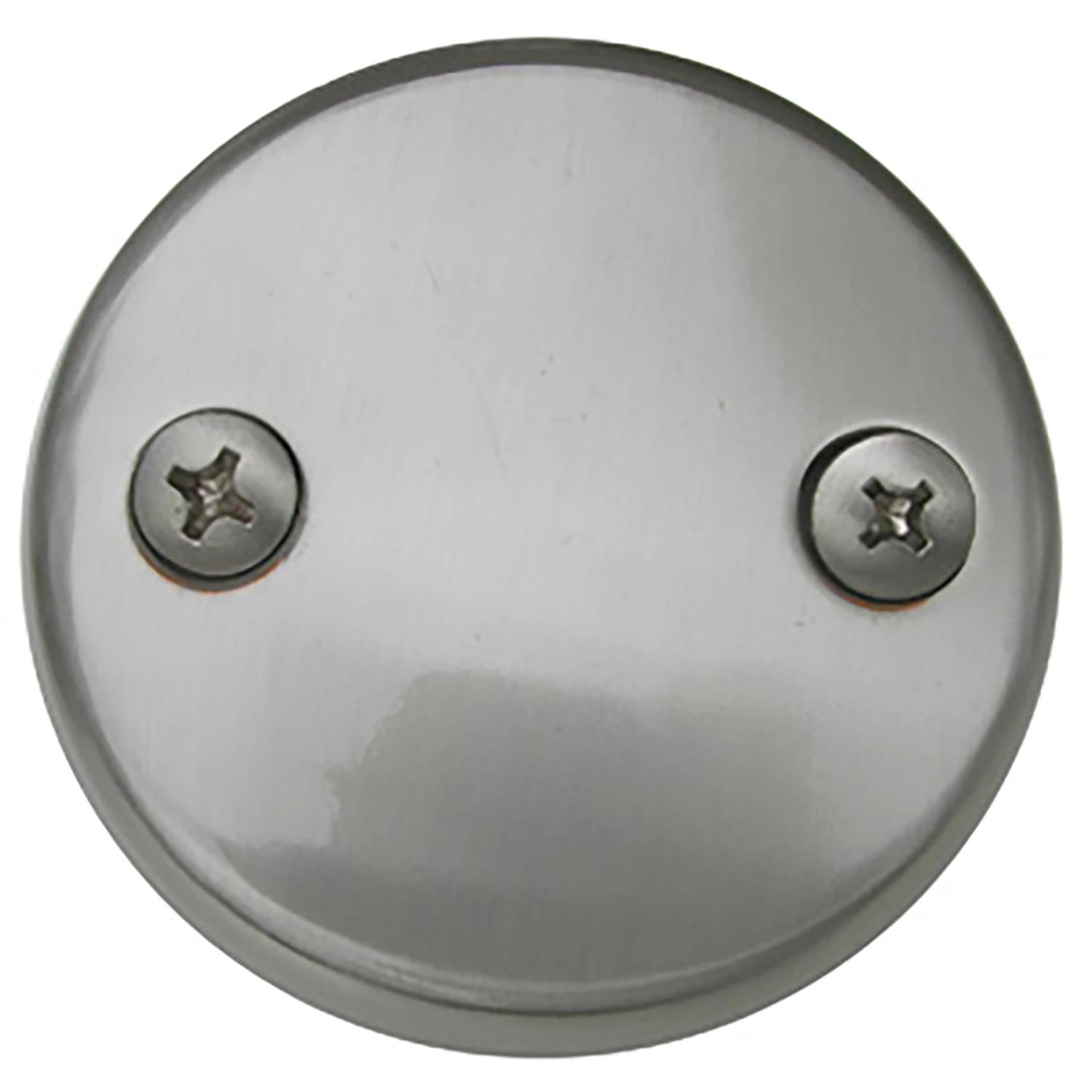 LASCO-Simpatico 31597SN Bath Tub Overflow Plate with Screws of 2-Hole, Satin Nickel