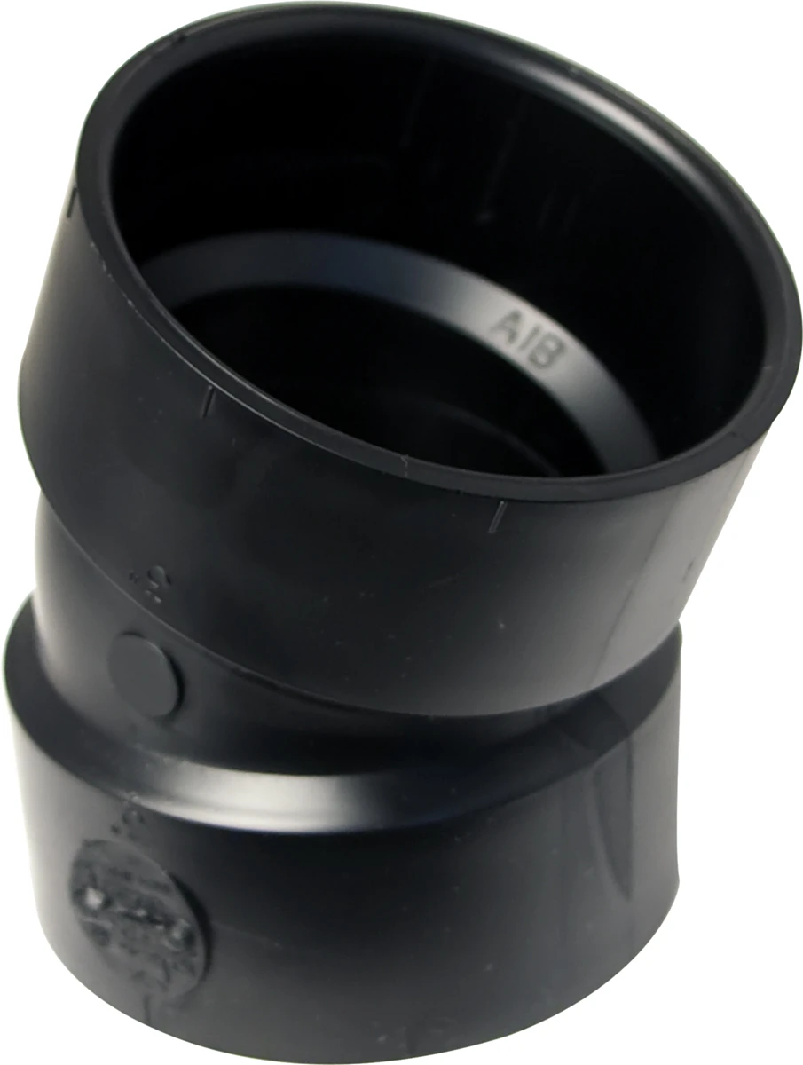 ABS/DWV 22-1/2-Degree Pipe Ell, 1-1/2 In.