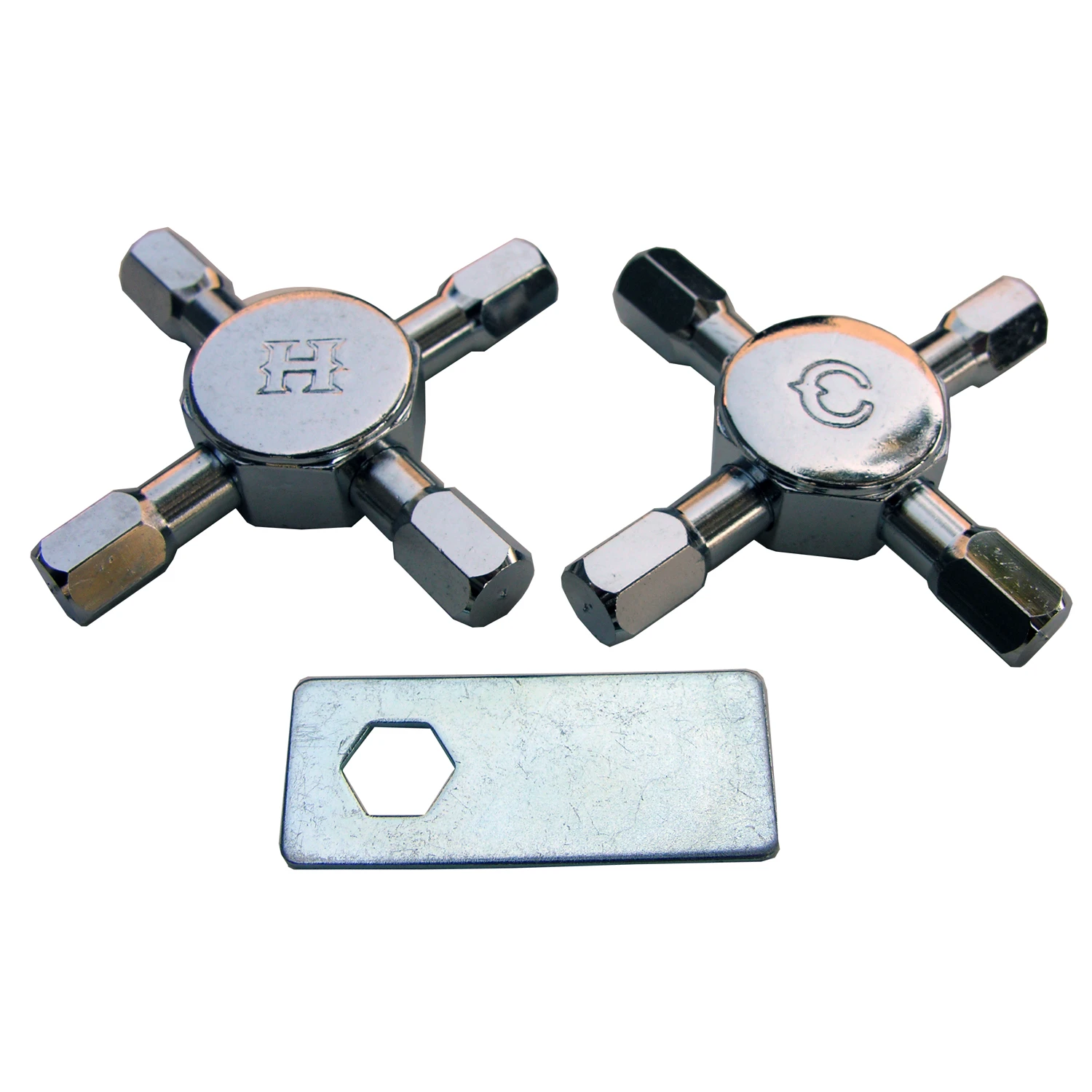 Faucet Cross Handles, Chrome, Pair