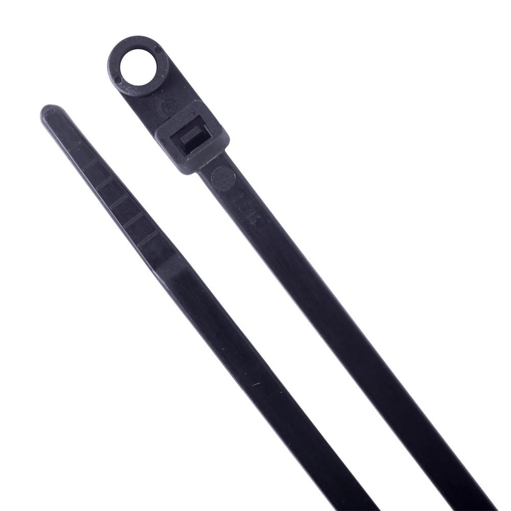 Wire Tie Mount Black 3/4" 4-way* (100/pk)