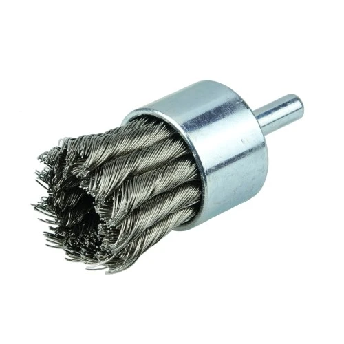 1-1/8" Knot Wire End Brush, .014" Stainless Steel Fill