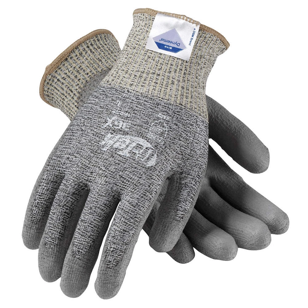 G-tek 3gx 13 Gauge Dyneema Diamond Blendedseamless Cut Resistant Glove With Polyurethane Coating.  Ansi Cut Level A3.  Size: 9 Large