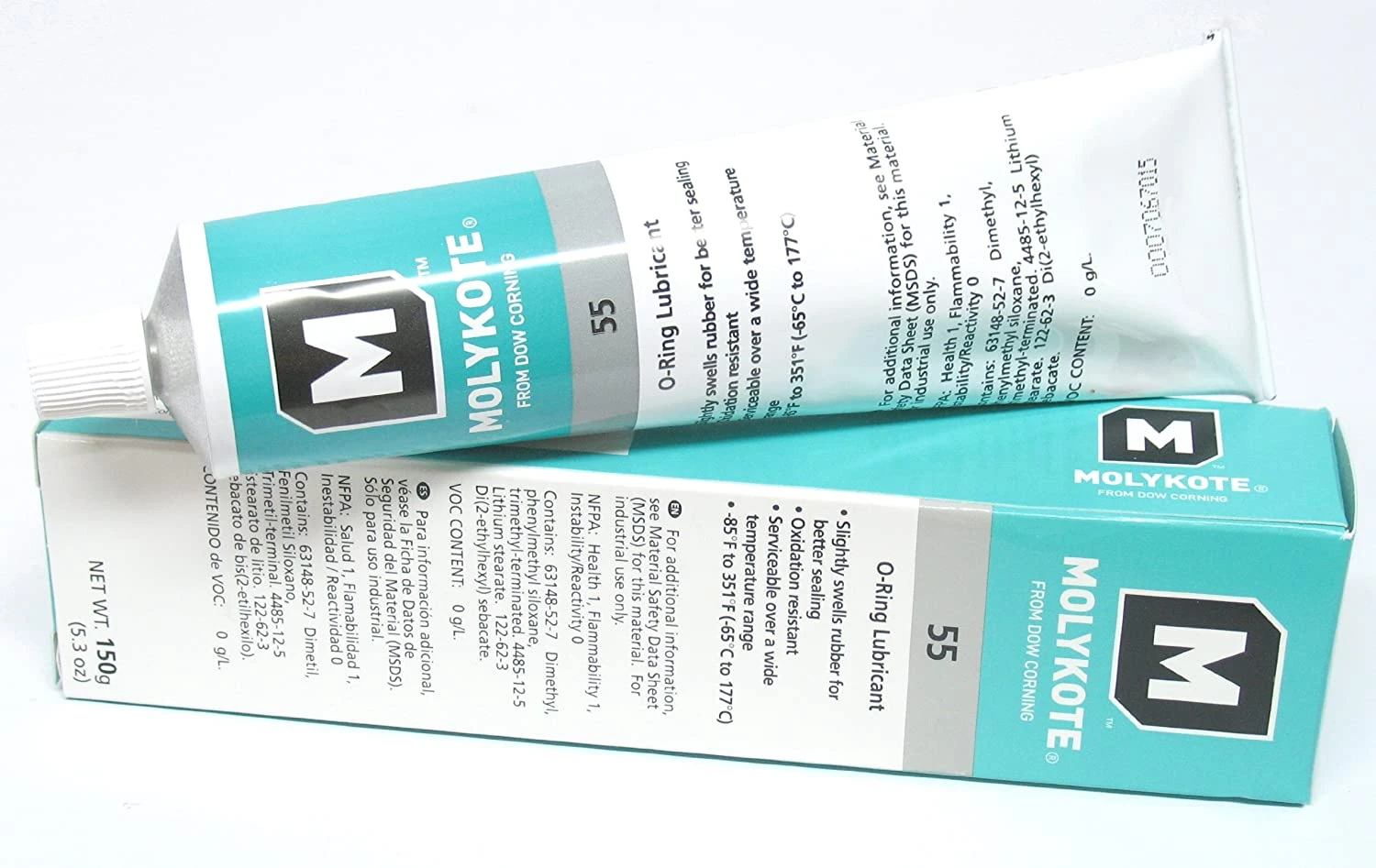 Dow Corning Molykote 55 General Purpose Silicone Grease O Ring Lube 5.3oz Tube