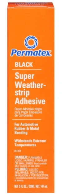 Permatex Black Super Weatherstrip Adhesive, 5 Oz.