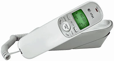 White Trim Line Corded Telephone With Caller Id And Call Waiting Features