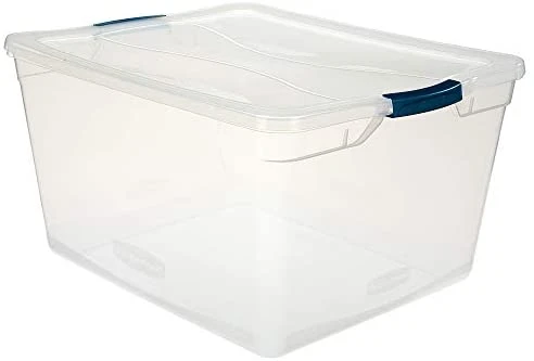 71 Quart Clear Storage Box With Latching Lid - Rubbermaid Cleverstore