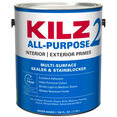 Latex Primer Sealer and Stain Blocker Paint, White, 1 Gallon