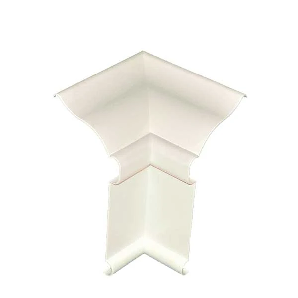 Plastx The Better Baseboard Cover 3 in. H x 9 in. W White ABS Plastic Baseboard Inside Corner Co