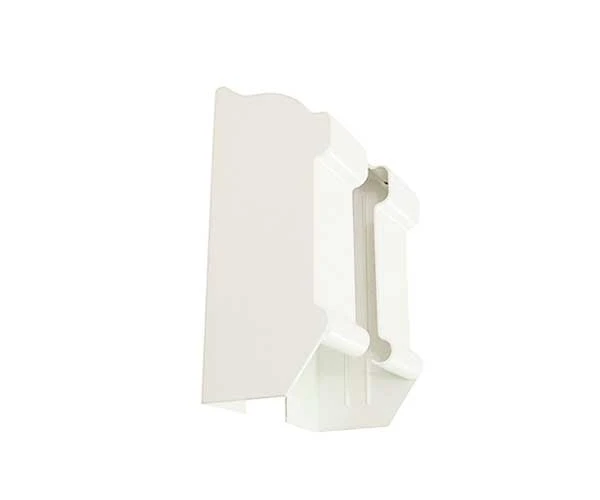 Plastx The Better Baseboard Cover 3 in. H x 9 in. W White ABS Plastic End Cap Set/Snap Cap