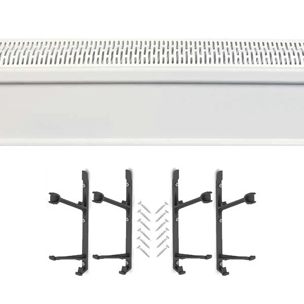 Plastx The Better Baseboard Cover 3 in. H x 4 ft. W 1-Way White ABS Plastic Baseboard Heater Co