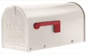 JANZER White Textured Mailbox - Durable, Secure, And Stylish Design
