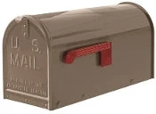 JANZER Taupe Smooth Mailbox - Durable, Stylish Design With Secure Closure