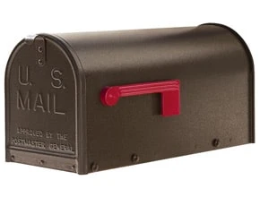 JANZER Bronze Textured Mailbox - 10 7/8" Height, 21 1/8" Depth, Durable Design