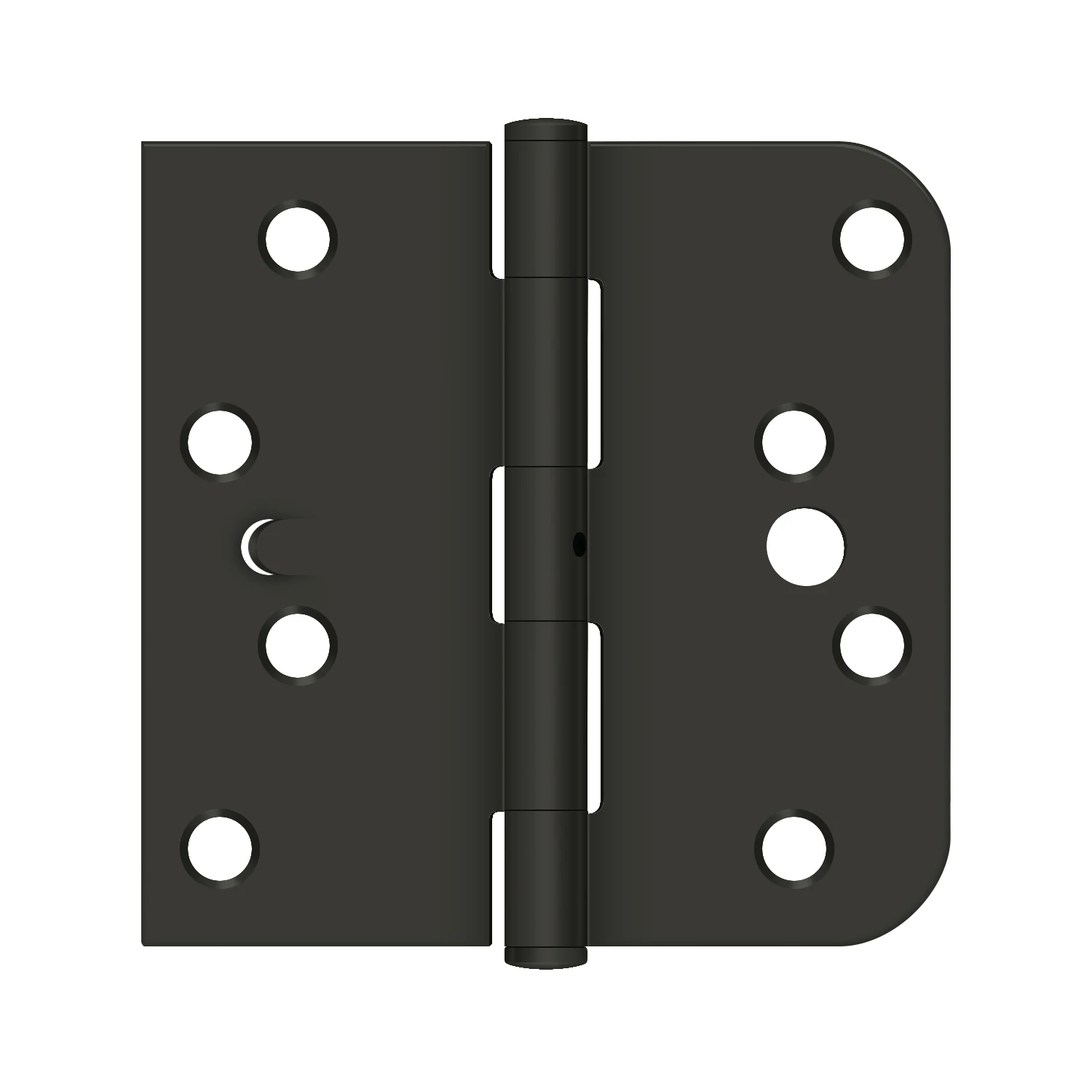 4X4 SQX5/8 RAD HINGE PAIR BLACK