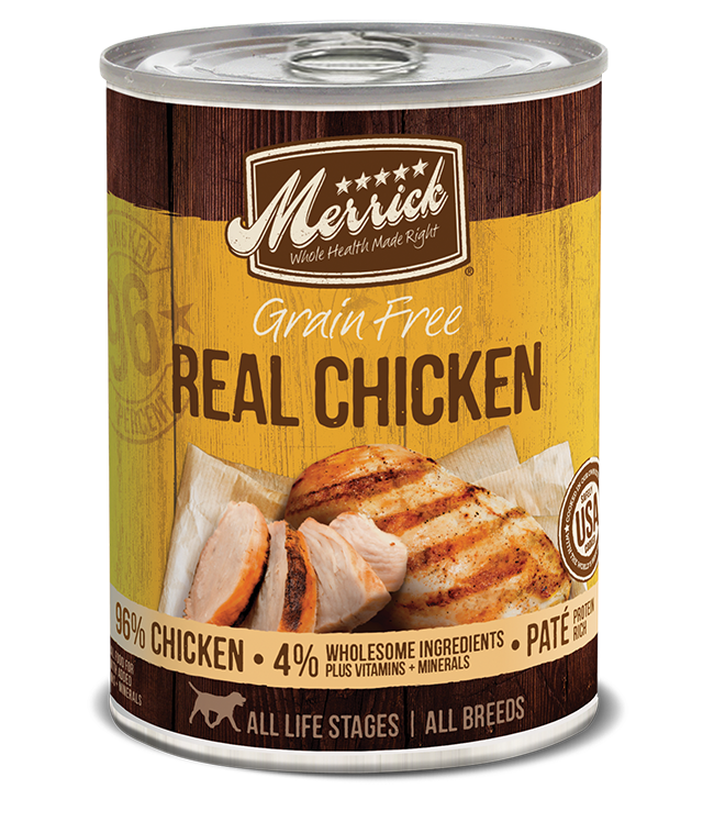 Merrick Dog Food Grain Free 96% Real Chicken, 12.7oz