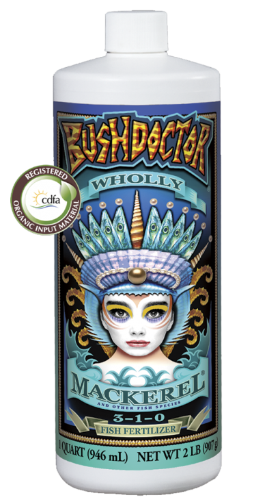 FoxFarm BushDoctor Wholly Mackerel Liquid Organic Fertilizer, 3-1-0, 1 Quart