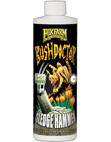 FoxFarm BushDoctor Sledgehammer Nutrient Rinse Liquid Fertilizer, 1 Pint
