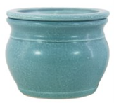 Michael Carr 8" Self Watering Round Planter Pot, 6" D X 4.7" H, Matte Blue Grey