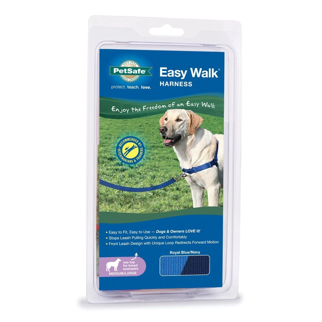 Petsafe Easy Walk Dog Harness Blue Med/Large