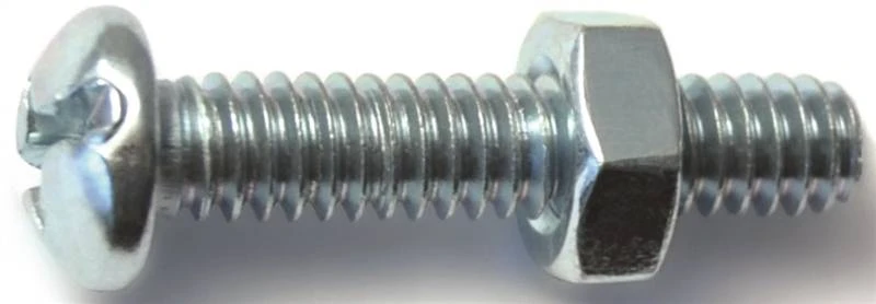 Midwest Fastener Machine Screw, 1/4 in - 20, Round Head, Zinc Plated