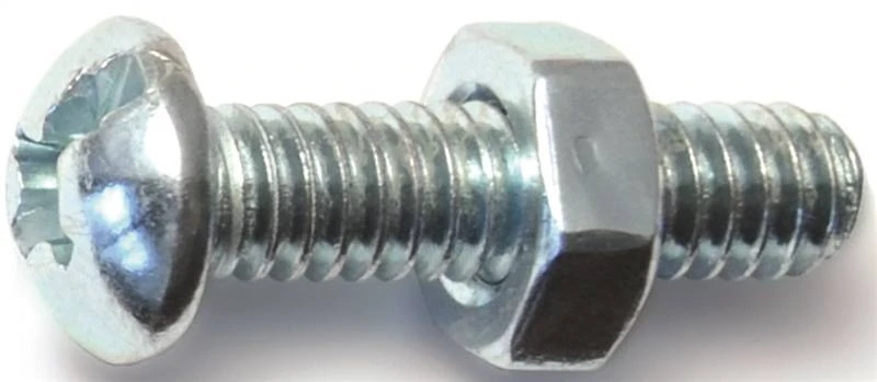 Midwest Fastener Machine Screw, 1/4 in - 20, Round Head, Zinc Plated