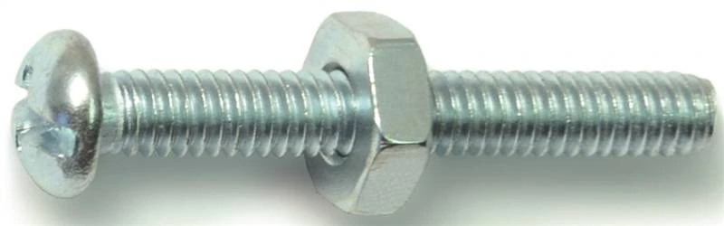 Midwest Fastener Machine Screw, NO 8-32, Round Head, Zinc Plated