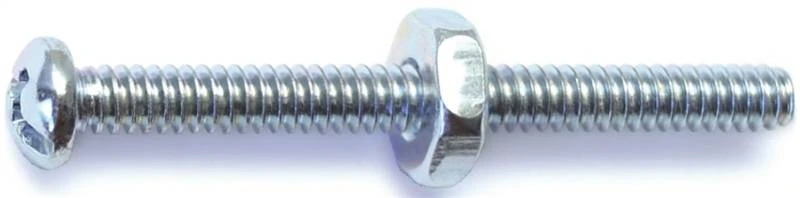 Midwest Fastener Machine Screw, NO 6-32, Round Head, Zinc Plated