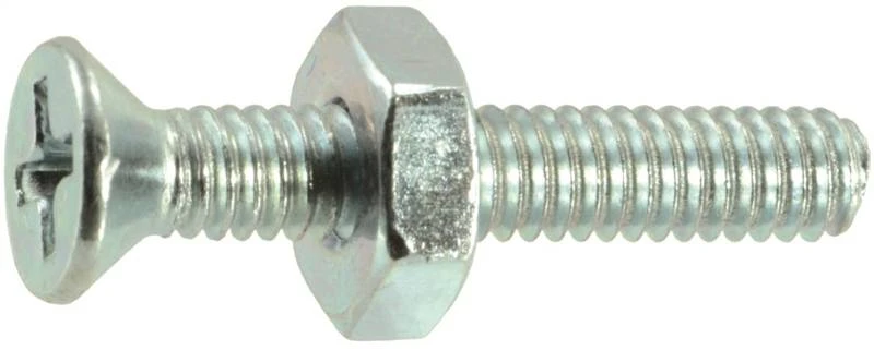 Midwest Fastener Machine Screw, NO 8-32, Flat Head, Zinc Plated