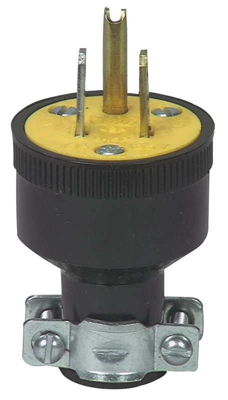 Eaton Cooper Wiring 1709-BOX Straight Blade Electrical Plug, 125 V, 15 A, Thermoplastic