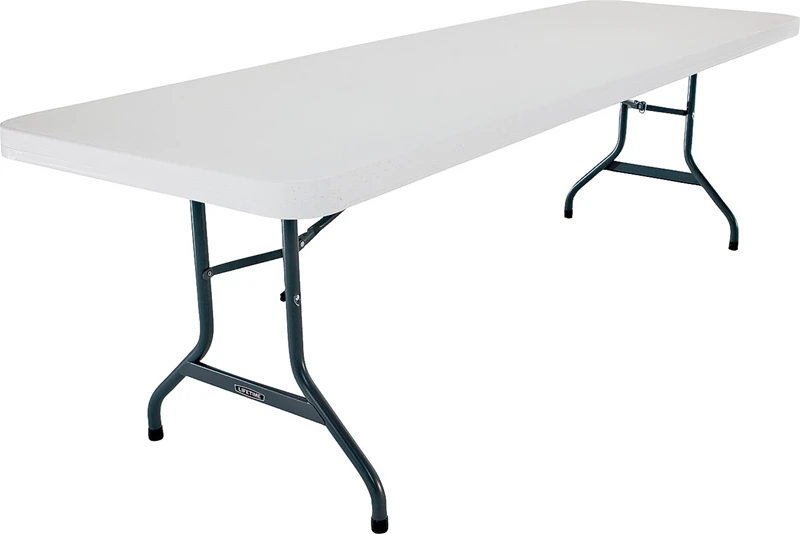 Lifetime Products 2980 Commercial, Rectangular Folding Table, 8 Seating, Gray/White