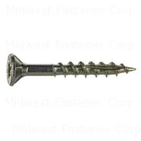 8 x 1-1/4 Yellow Zinc Saberdrive Interior Wood Screws