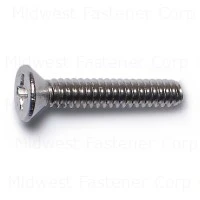 6-32 x 3/4 Stainless Steel Phillips Flat Machine Screws