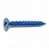 1/4 x 1-3/4 Blue Ruspert Phillips Flat Masonry Screws