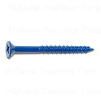 1/4 x 2-3/4 Blue Ruspert Phillips Flat Masonry Screws