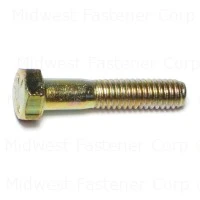 5/16-18 x 1-1/2 Yellow Zinc Grade 8 Coarse Hex Cap Screws