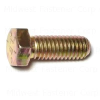 3/8-16 x 1 Yellow Zinc Grade 8 Coarse Hex Cap Screws