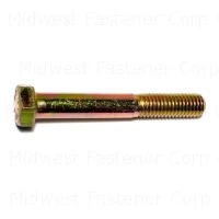 1/2-13 x 3-1/2 Yellow Zinc Grade 8 Coarse Hex Cap Screws